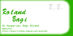 roland bagi business card